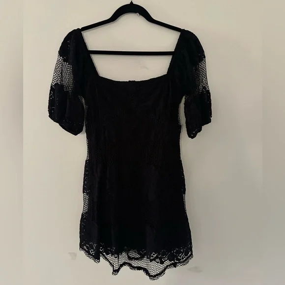 Free People Be Your Baby Black Lace Babydoll Dress - Picture 8 of 10